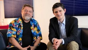 Jürgen von der Lippe mit Verleger Julien Backhaus